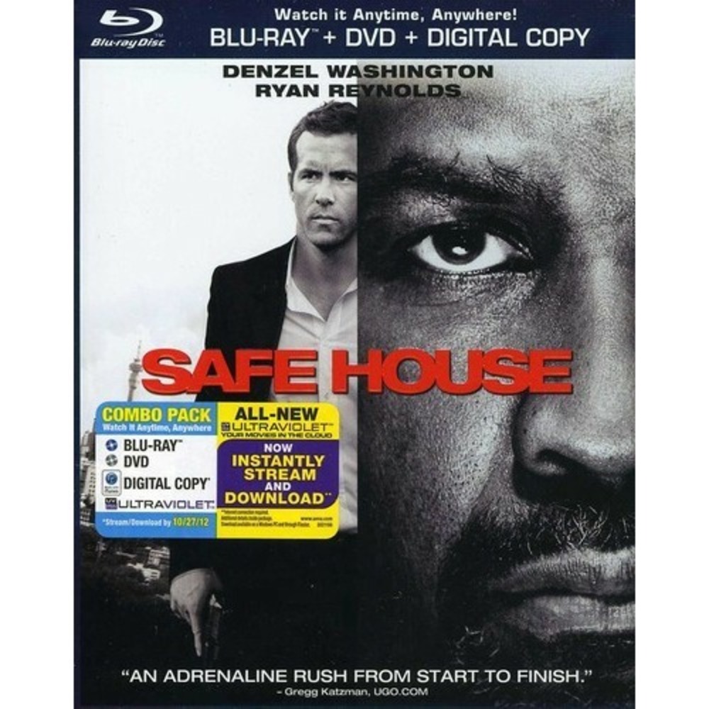 Safe House Blu-ray DVD Digital Copy 2012 Action Movie Denzel Washington R Rating
